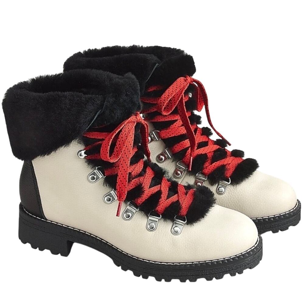 J.Crew Nordic Boots in Natural Leather